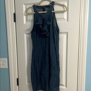 Elegant Blue Sleeveless Dress